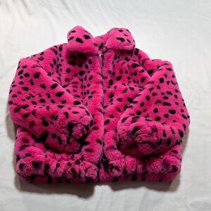 NWT Fashion nova faux fur animal print coat size M
